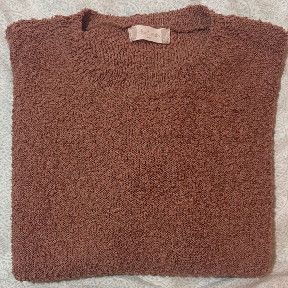 Altar'd State Textured Brown Sweater Size S/M - Picture 11 of 12